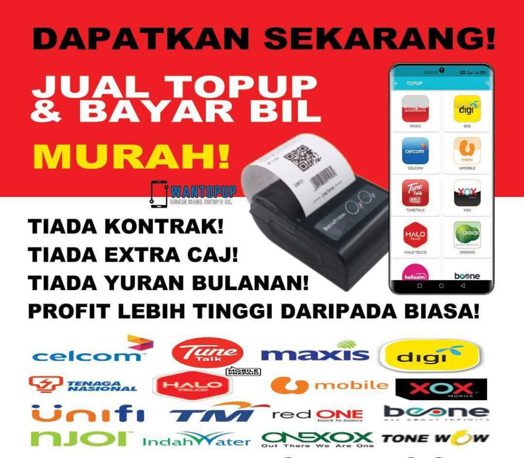 DEALER TOPUP BIL KOMISYEN TINGGI